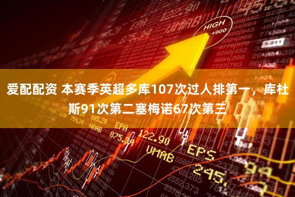 爱配配资 本赛季英超多库107次过人排第一，库杜斯91次第二塞梅诺67次第三